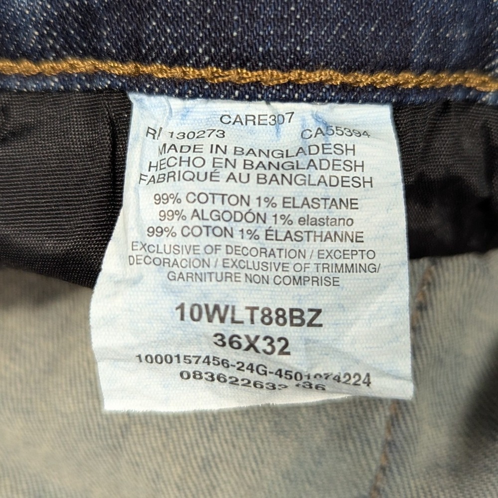 Wrangler Retro Mens Slim Straight Leg Jeans Blue Medium Wash 36 10WLT88BZ - Picture 7 of 7